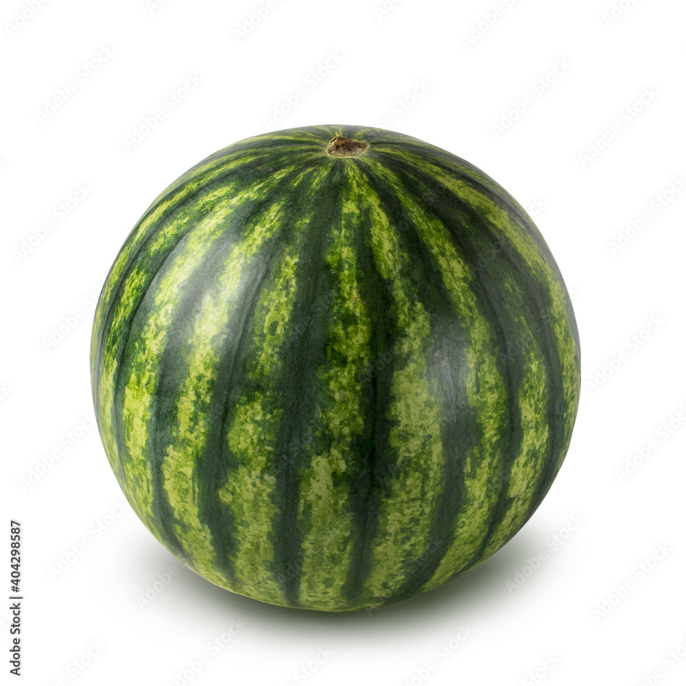 Whole ripe watermelon isolated on white background with clipping path. Whole ripe watermelon isolated on white background with clipping path.