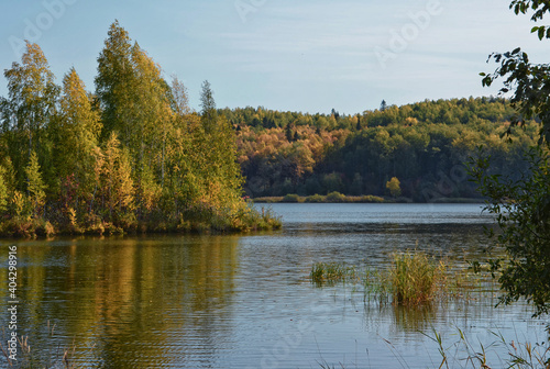 Lake on an autumn sunny day