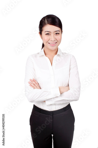 Portrait of a happy young business woman