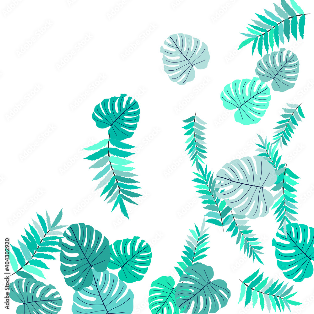 Vector tropical pattern, bright tropical foliage, monstera leaves Vector tropical pattern, bright tropical foliage, monstera leaves