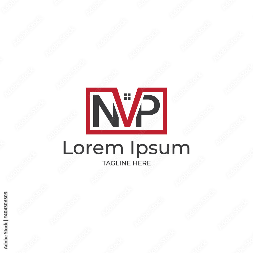 Letter NVP logo, nvp letter logo vector , realestate logo icon template