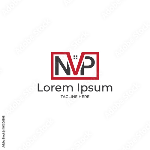 Letter NVP logo, nvp letter logo vector , realestate logo icon template