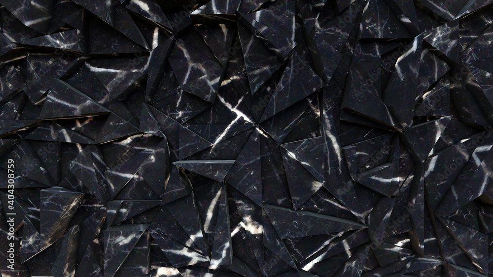 3D render background of abstract marble textured triangle forms. 3D render background of abstract marble textured triangle forms.