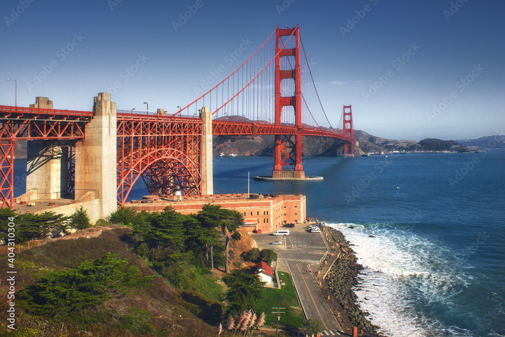 GoldenGate San Francisco - obrazy, fototapety, plakaty 