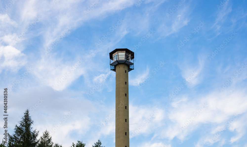 Observation tower against the sky.