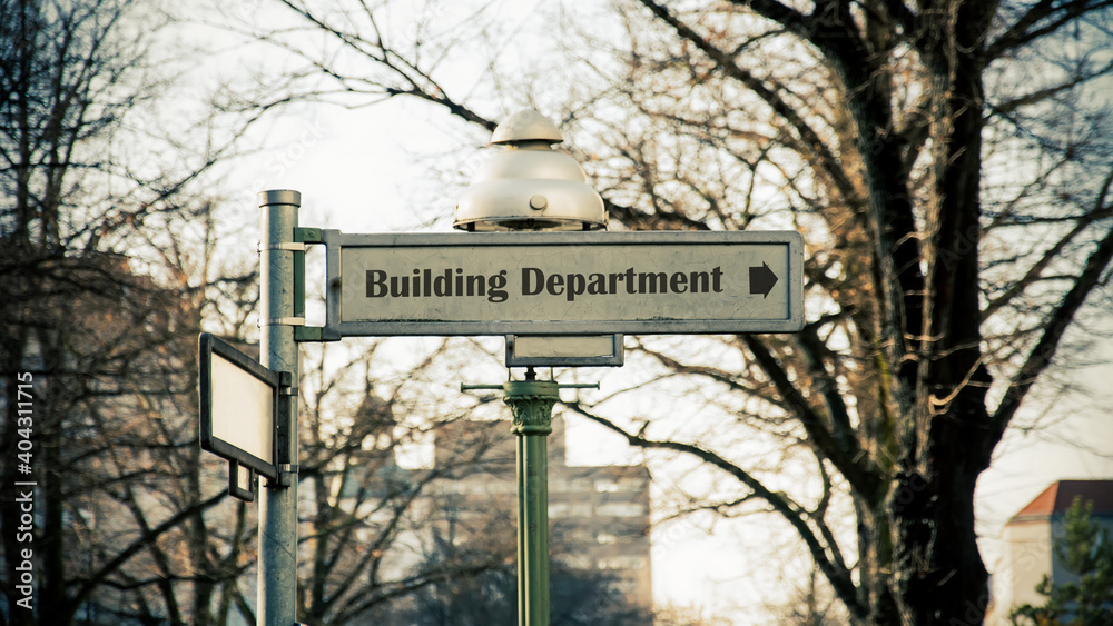 Street Sign Building Department