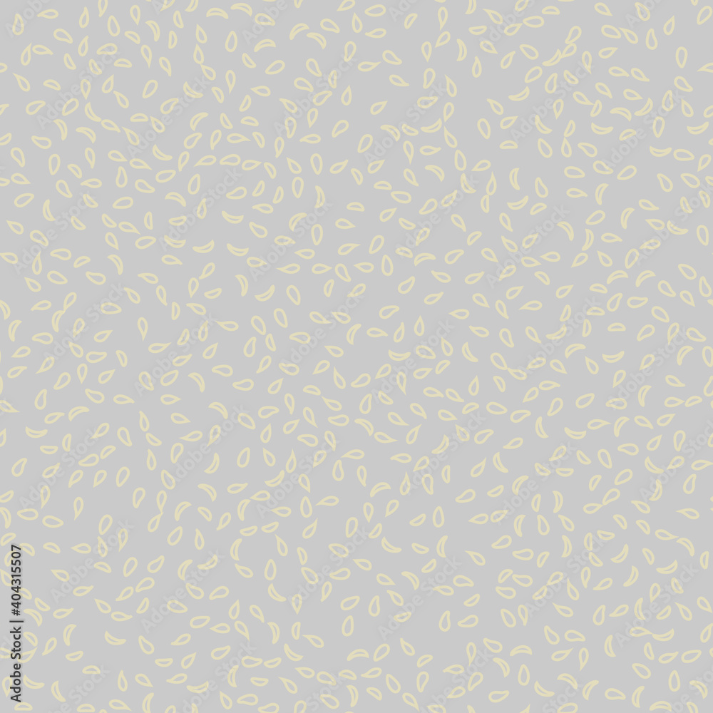 Gray and yellow floral leaves background. Abstract stylized leaves. Pale color seamless pattern. Leaf vector illustration. 60s-style pastel gray-yellow leaves. Gray and yellow floral leaves background. Abstract stylized leaves. Pale color seamless pattern. Leaf vector illustration. 60s-style pastel gray-yellow leaves.