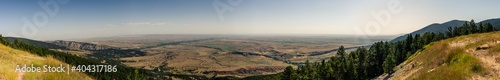 Panorama shot of flat american landscape