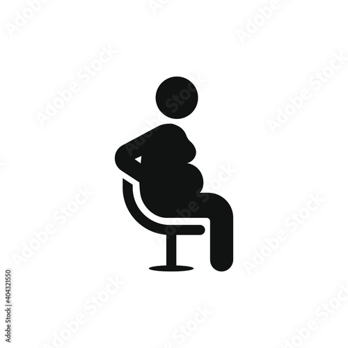 Priority seat for pregnant women passenger signs isolated on white background. Vector illustration