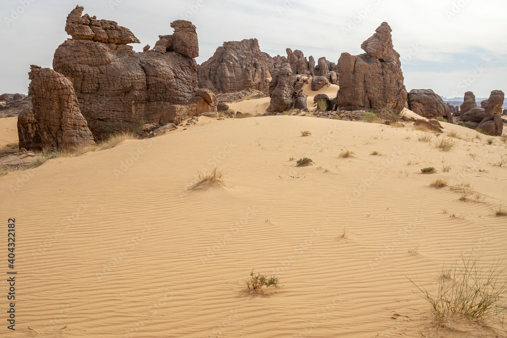 The isolated ennedi geological formations, Chad, Africa The isolated ennedi geological formations, Chad, Africa