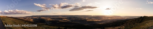 Panorama view of valley in american nature at sunset © AllThings