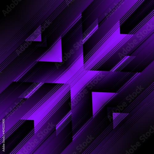 patterns shapes and abstract designs of stylized cityscape urban skyline silhouetted against purple light