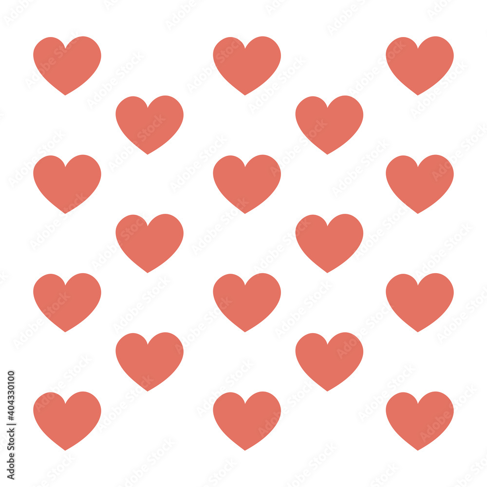 Red heart pattern. Love background