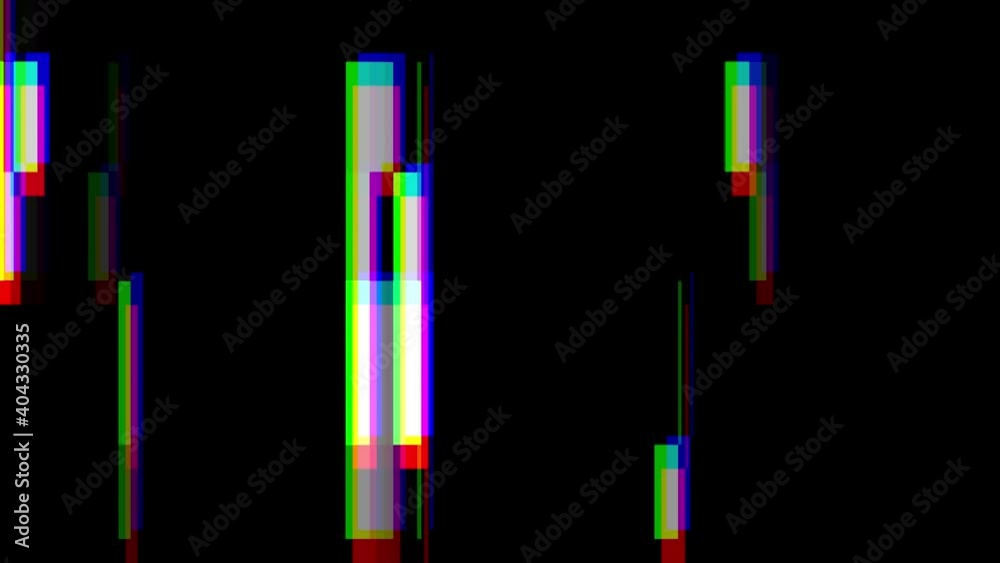Digital glitches seamless loop. Retro futuristic video signal damage with dead pixels, noise and interference errors. Digital glitches seamless loop. Retro futuristic video signal damage with dead pixels, noise and interference errors.