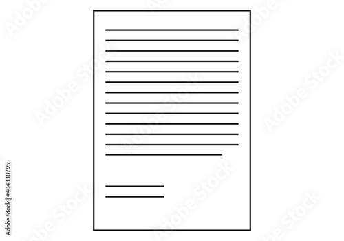 Icono negro de un contrato escrito.