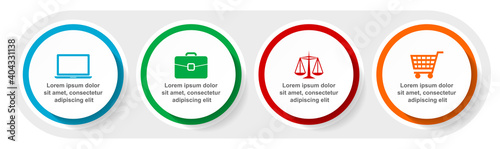 Infographic vector template for presentation, chart, diagram, graph, business concept with 4 options