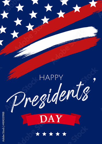 USA Presidents Day - Washington's Birthday celebrate banner background. Vector illustration.