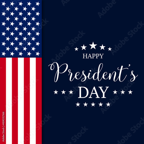USA Presidents Day - Washington's Birthday celebrate banner background. Vector illustration.