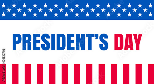 USA Presidents Day - Washington's Birthday celebrate banner background. Vector illustration.