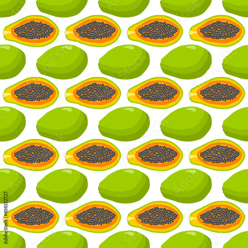 Illustration on theme big colored seamless papaya