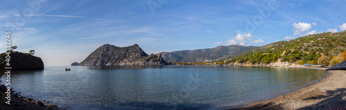 view of sea and mountains