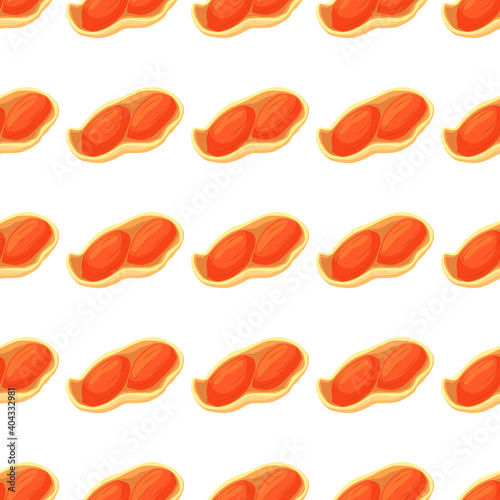 Illustration on theme big pattern identical types peanut