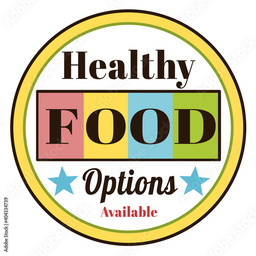 retro healthy food options label