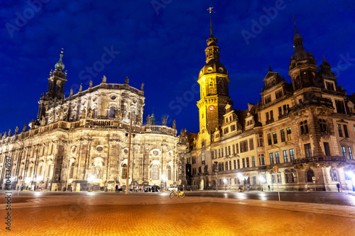 Dresden Castle on Theaterplatz square