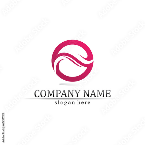 O logo Business Technology circle logo and symbols Vector Design Graphic