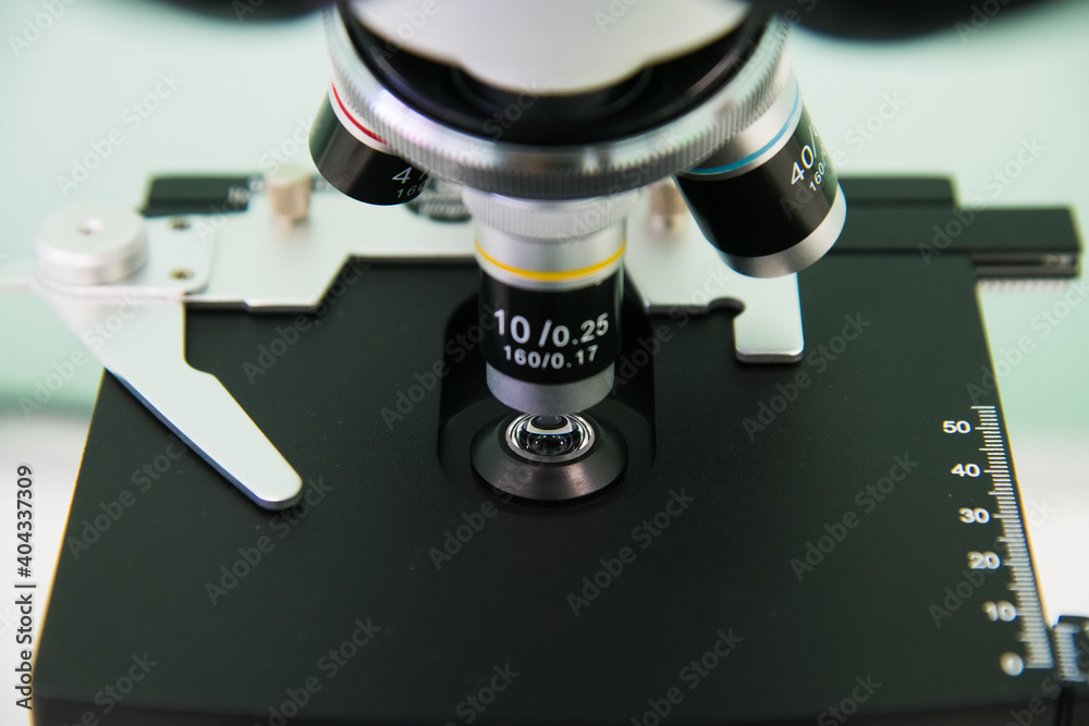 Microscope at laboratory Microscope at laboratory
