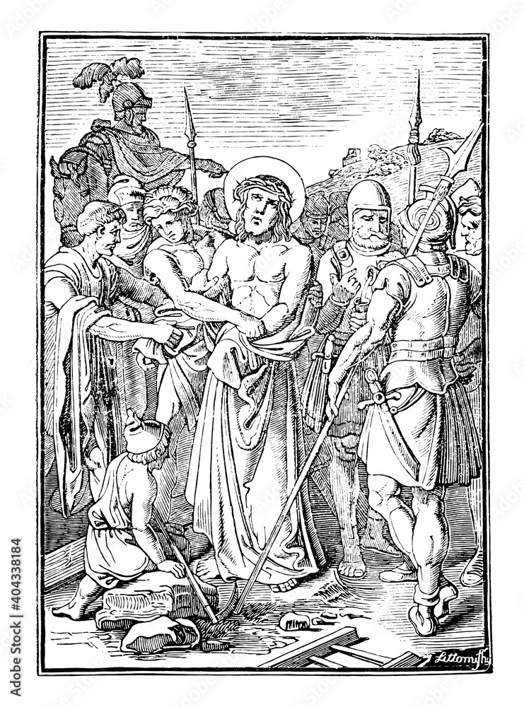Φωτογραφία 10th or tenth Station of the Cross or Way of the Cross or Via Crucis
