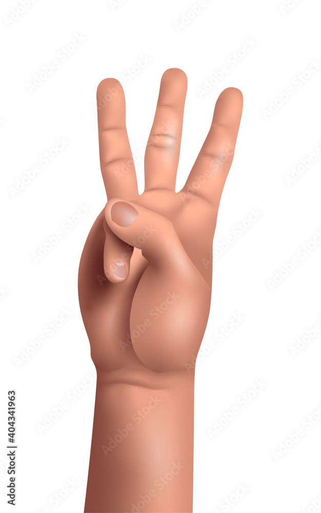 Vector hand in gradient style Vector hand in gradient style