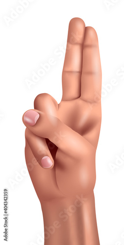 Vector hand in gradient style