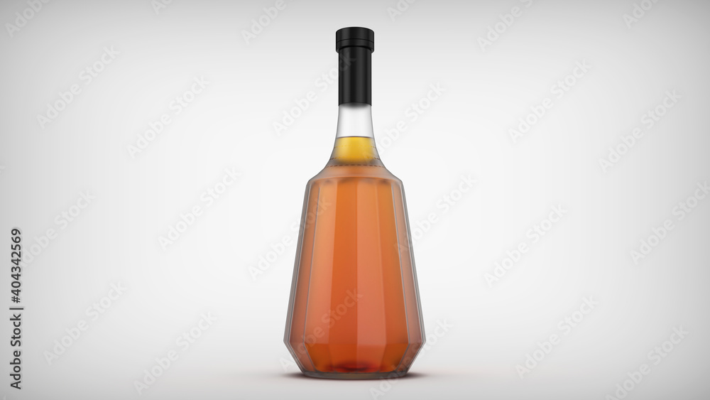 luxury whiskey Bottles glass heavy on grey background luxury whiskey Bottles glass heavy on grey background