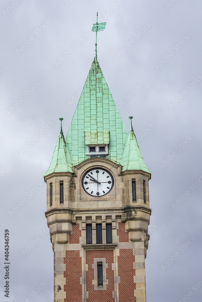 Building of Colmar Railway Station (Gare de Colmar). Colmar, Haut-Rhin departement of Alsace, France.