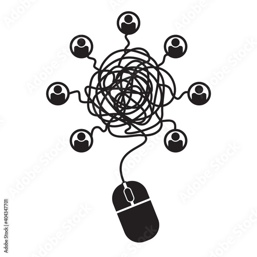 indirect influence of social group members by clicking mouse