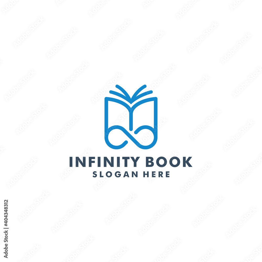 Infinity Book logo template design vector illustration Infinity Book logo template design vector illustration