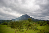 landscape with a volcano, arenal
