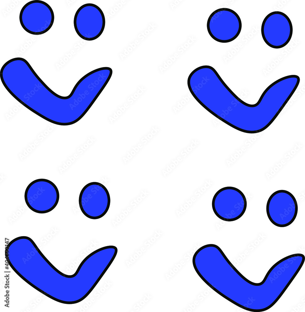 set of blue and people illustration of a set of symbols set of blue and people illustration of a set of symbols