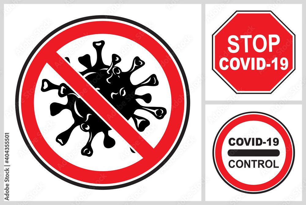 Various signs of a ban on coronavirus infection Various signs of a ban on coronavirus infection