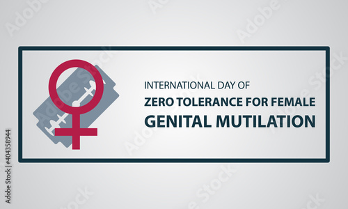 
vector illustration of International Day of Zero Tolerance for Female Genital Mutilation, symbol of women
