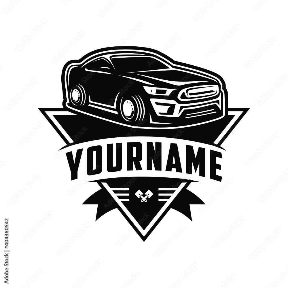 Vintage car logo template design vector template element vintage style for label or badge retro illustration.