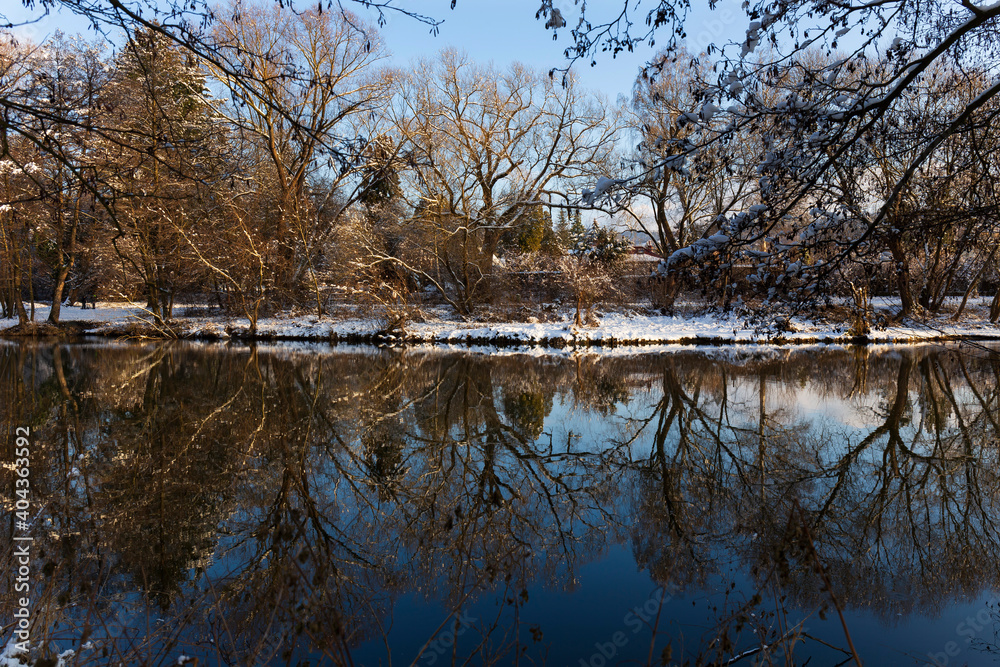 Snowy Landscape in central Bohemia around River Sazava, Czech Republic Snowy Landscape in central Bohemia around River Sazava, Czech Republic