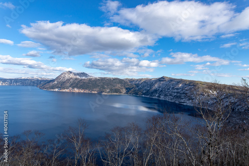 北海道 摩周湖の冬の風景