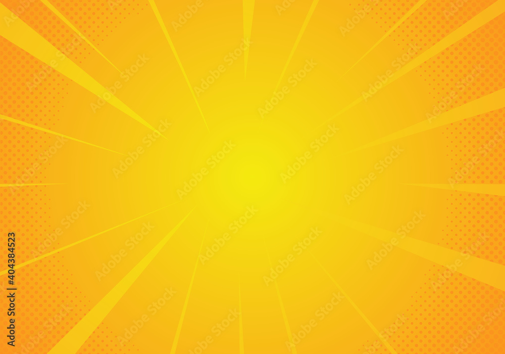 Obraz premium Flat Design Yellow comic background