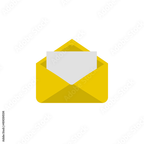 Mail flat icon color ilustration