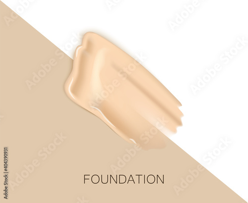 Foundation liquid texture, creamy skin tone foundation in 3d illustration, extreme close up look