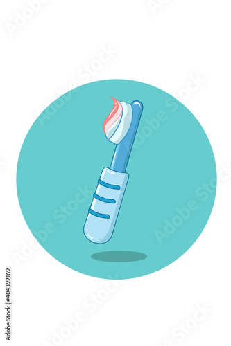 Toothbrush children with strawberry toothpaste