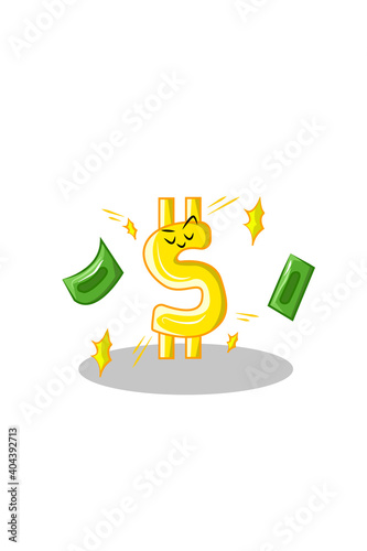 Arrogant dollar vector illustration