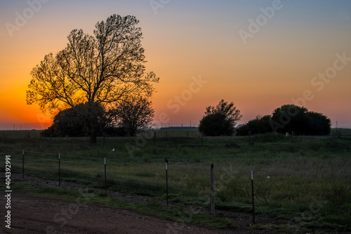 Dramatic vibrant sunset scenery in White Sulphur Springs, Montana